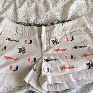 University of Miami shorts